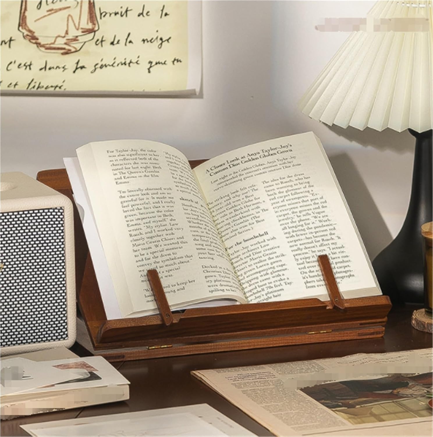 レシピブックスタンド クックブックスタンド 木製 レトロ レシピ本棚